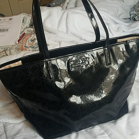 kate spade Handbags - Kate Spade black Spade design tote